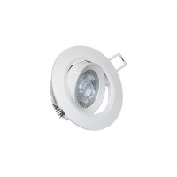 Spot LED reglabil, incastrat, rotund, 7W, 560 lm, 4000k, 90 mm, alb, IP 20